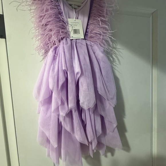 Lola + The Boys Other - Lola + The Boys Lavender Feather Dress